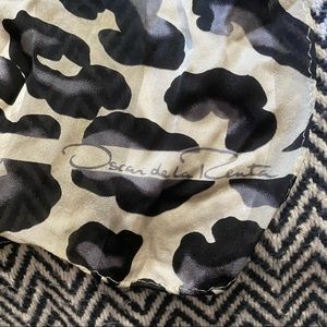 Oscar de la Renta Wild Animal Silk Scarf